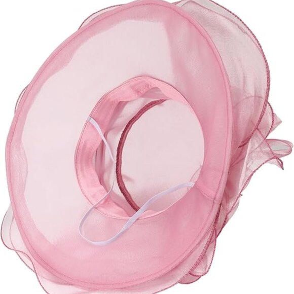Women\'s Church Fancy Kentucky Derby Party Classy Hat Fashion PINK